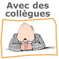 French worksheets - with colleagues - image